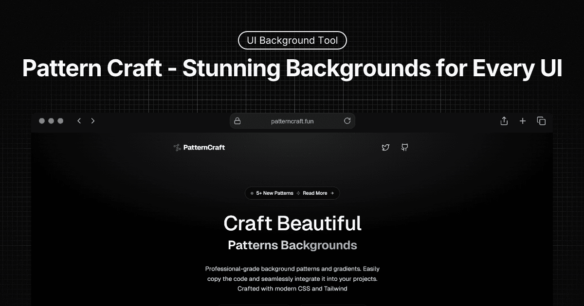 PatternCraft - Padrões de Fundo CSS