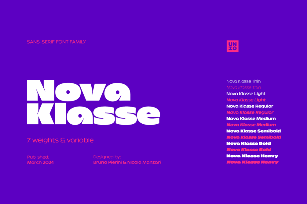 Nova Klasse - Fonte Variável Geométrica Sans Serif