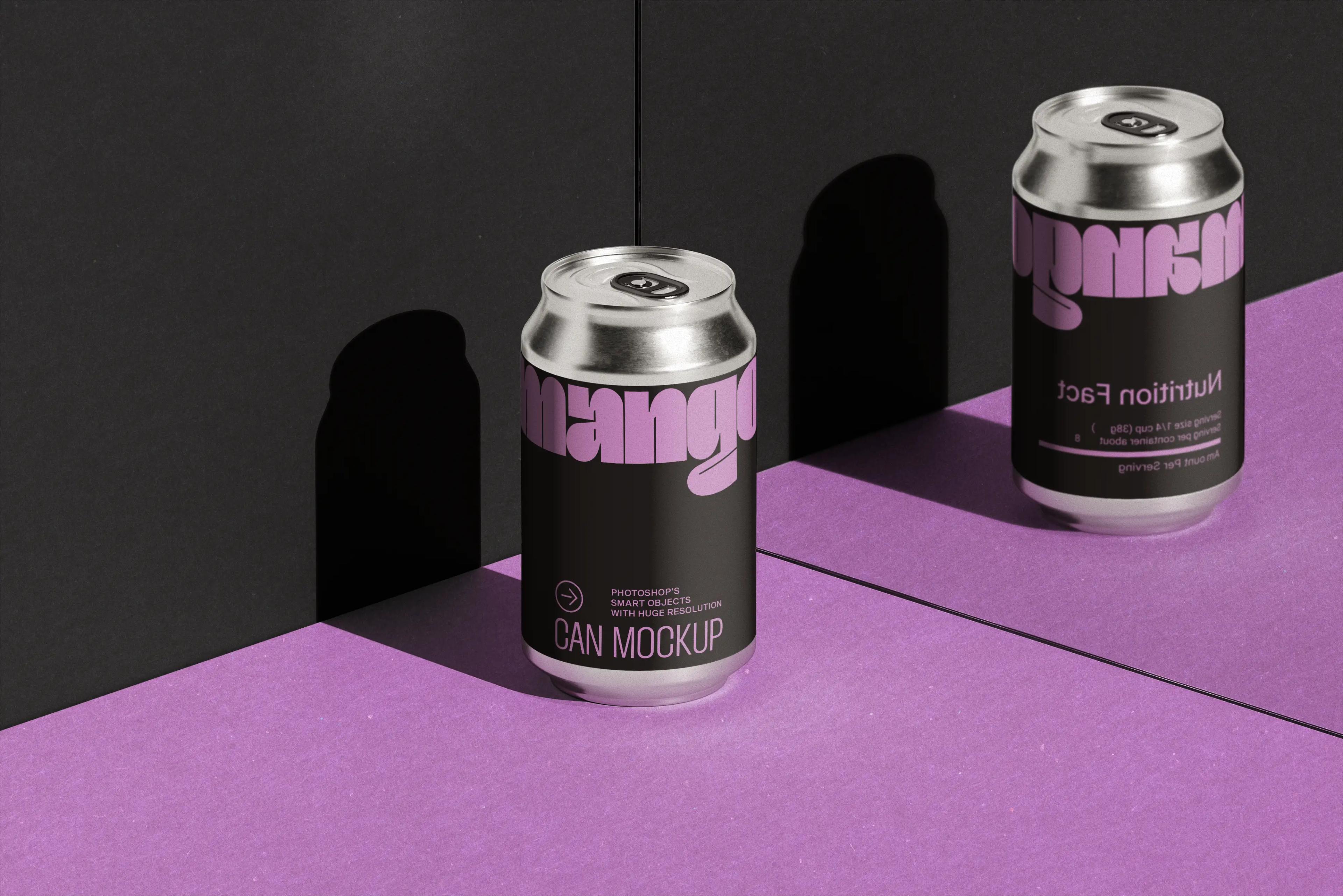355-mL Aluminium Can Mockup Isometric