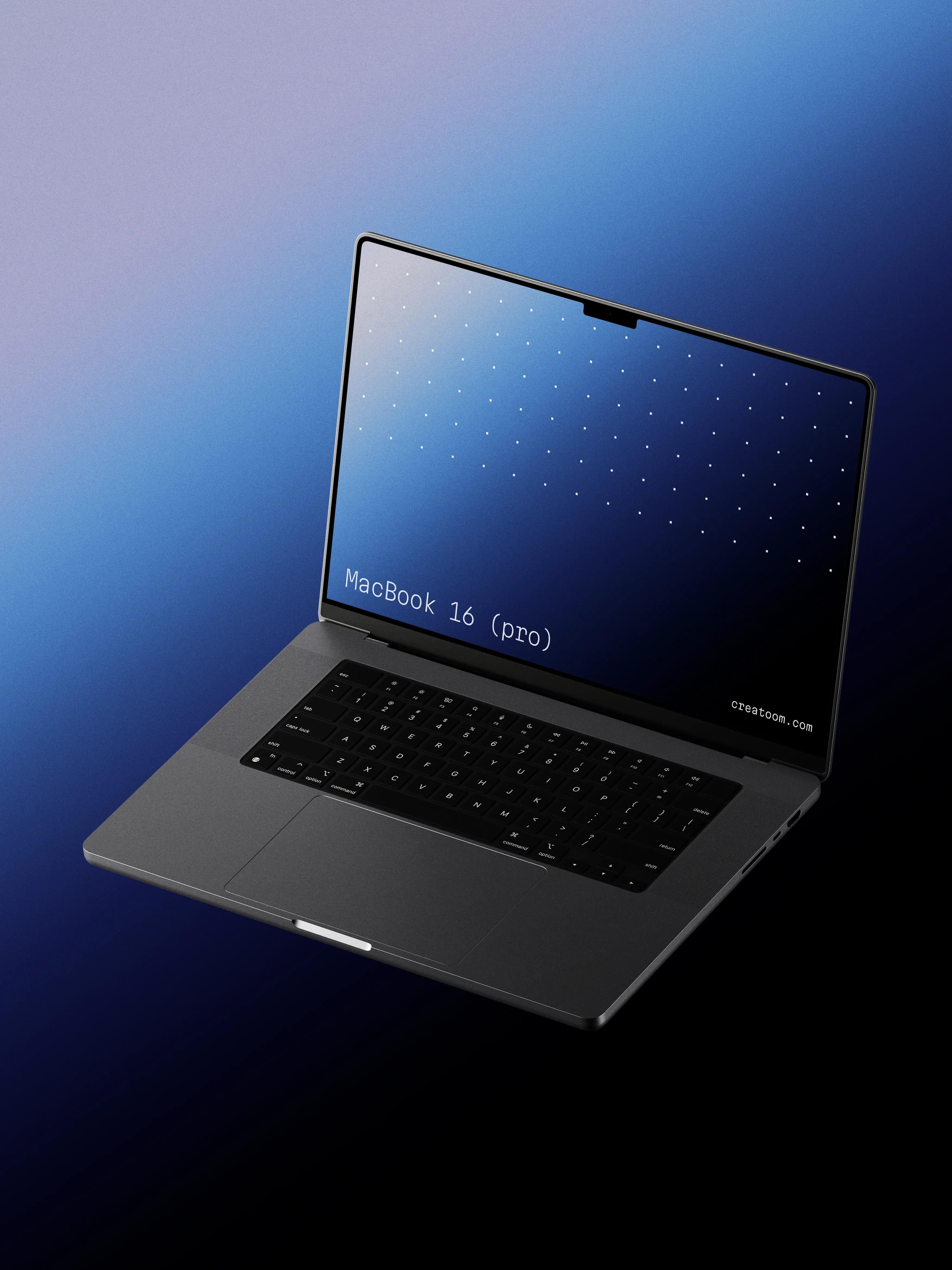 MacBook 16 Pro Mockup Flutuante