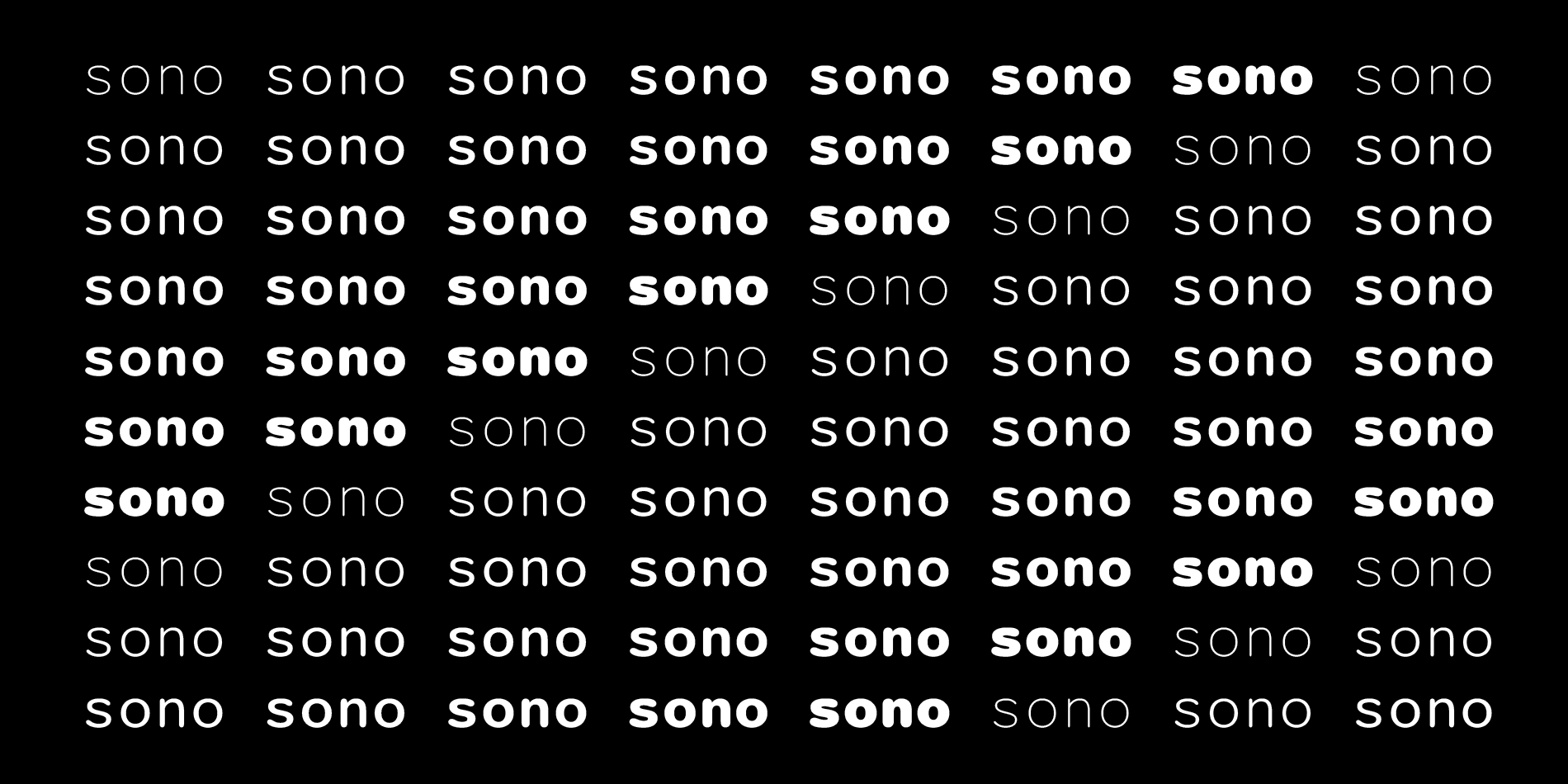 Sono - Fonte Monoespacial Variável