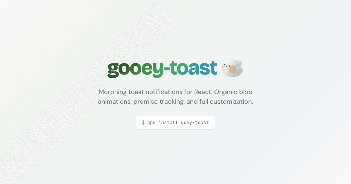 gooey-toast: Notificações Toast com Animação Orgânica para R