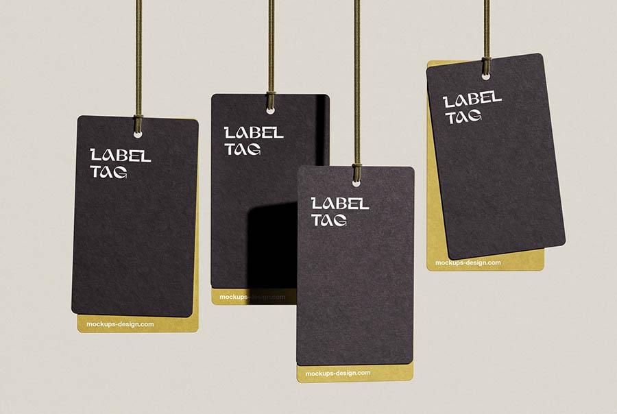 Premium Clothing Label Tag Mockup