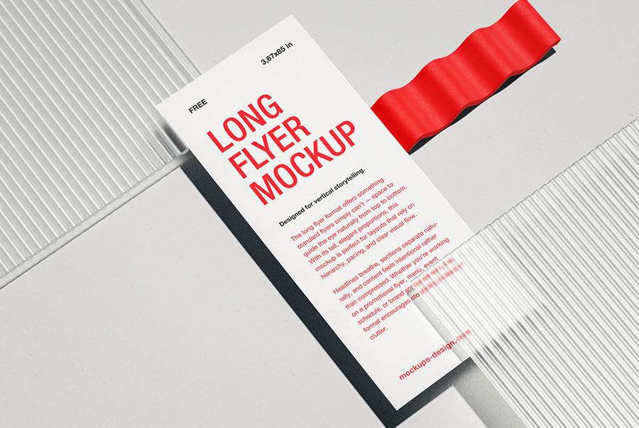 Long Flyer Mockup Vertical Slim