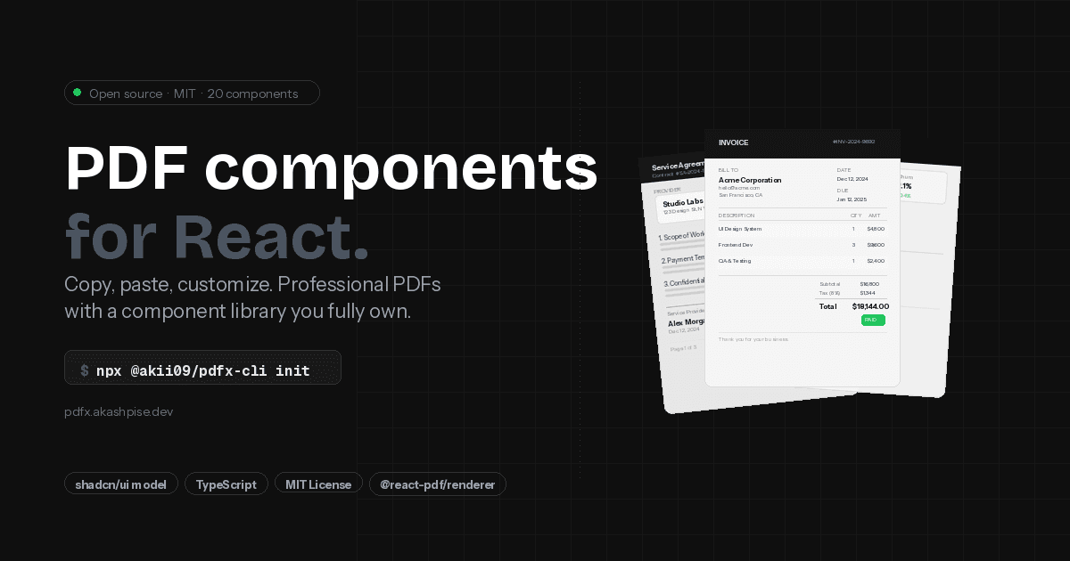 PDFx - Componentes React para PDFs