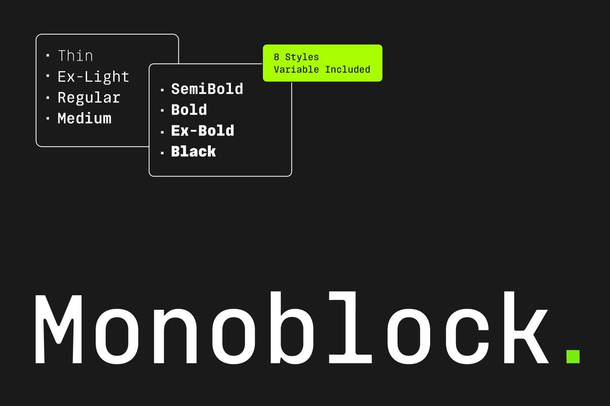 Monoblock - Fonte Monospaced