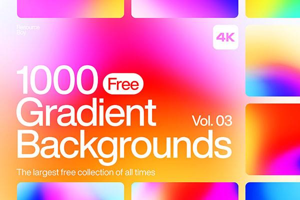 1000 Free Gradient Backgrounds Vol. 03