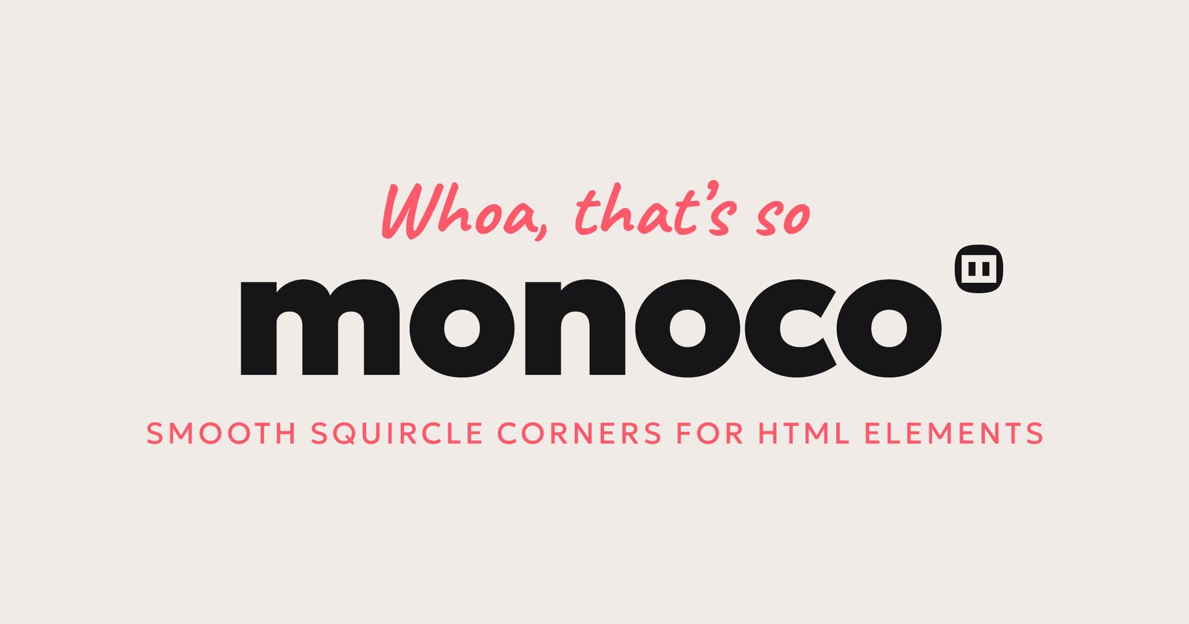 Monoco: Cantos Squircle para Elementos HTML