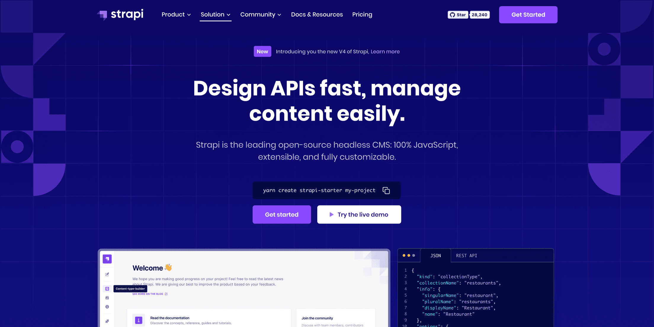Strapi - Headless CMS Open-Source
