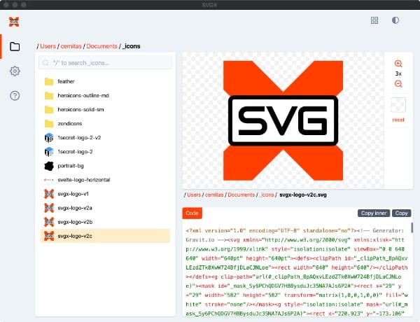 SVGX - Gerenciador de Ícones SVG