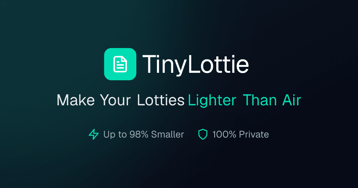 Tiny Lottie - Otimizador de Animações Lottie