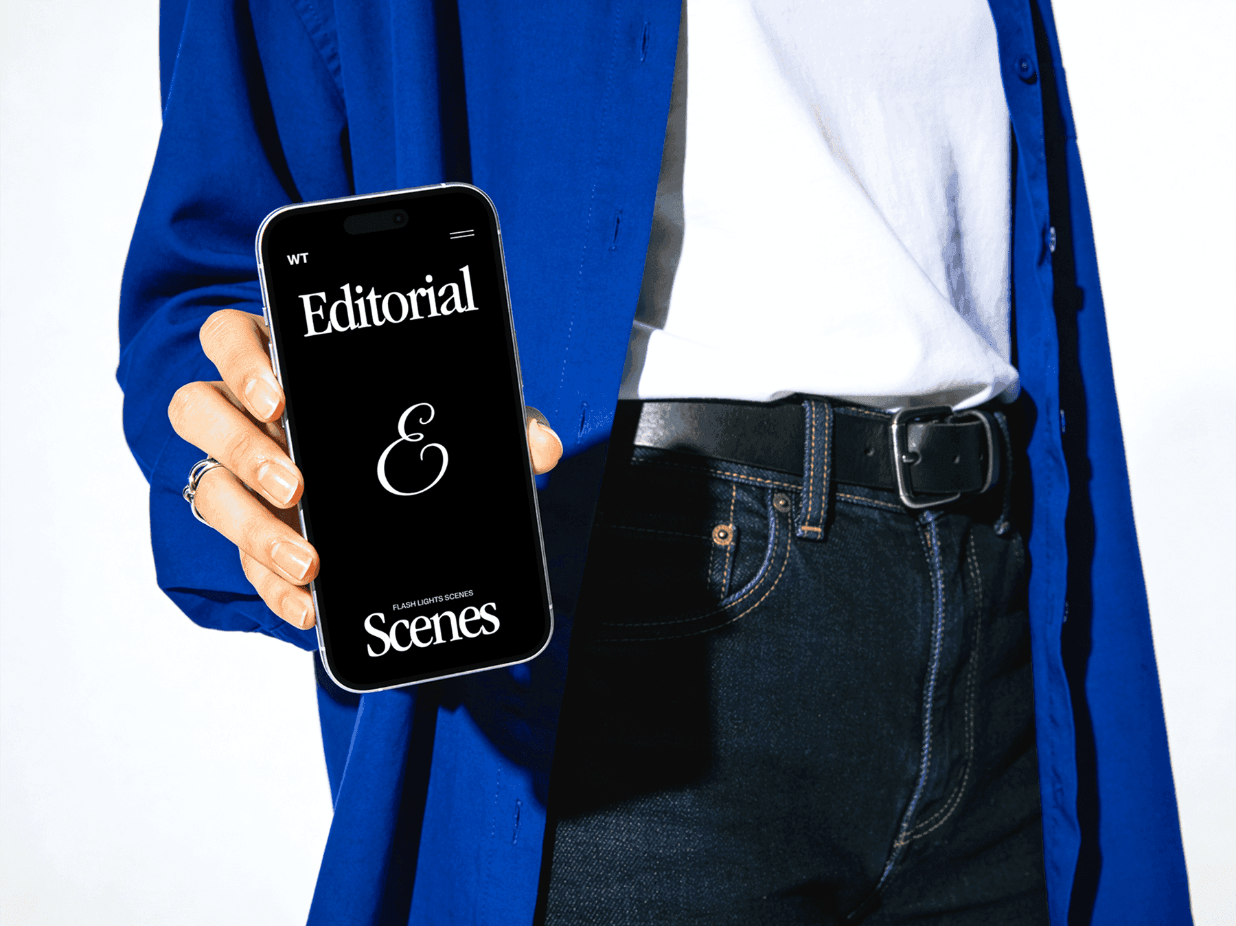 Editorial Handheld iPhone Mockup