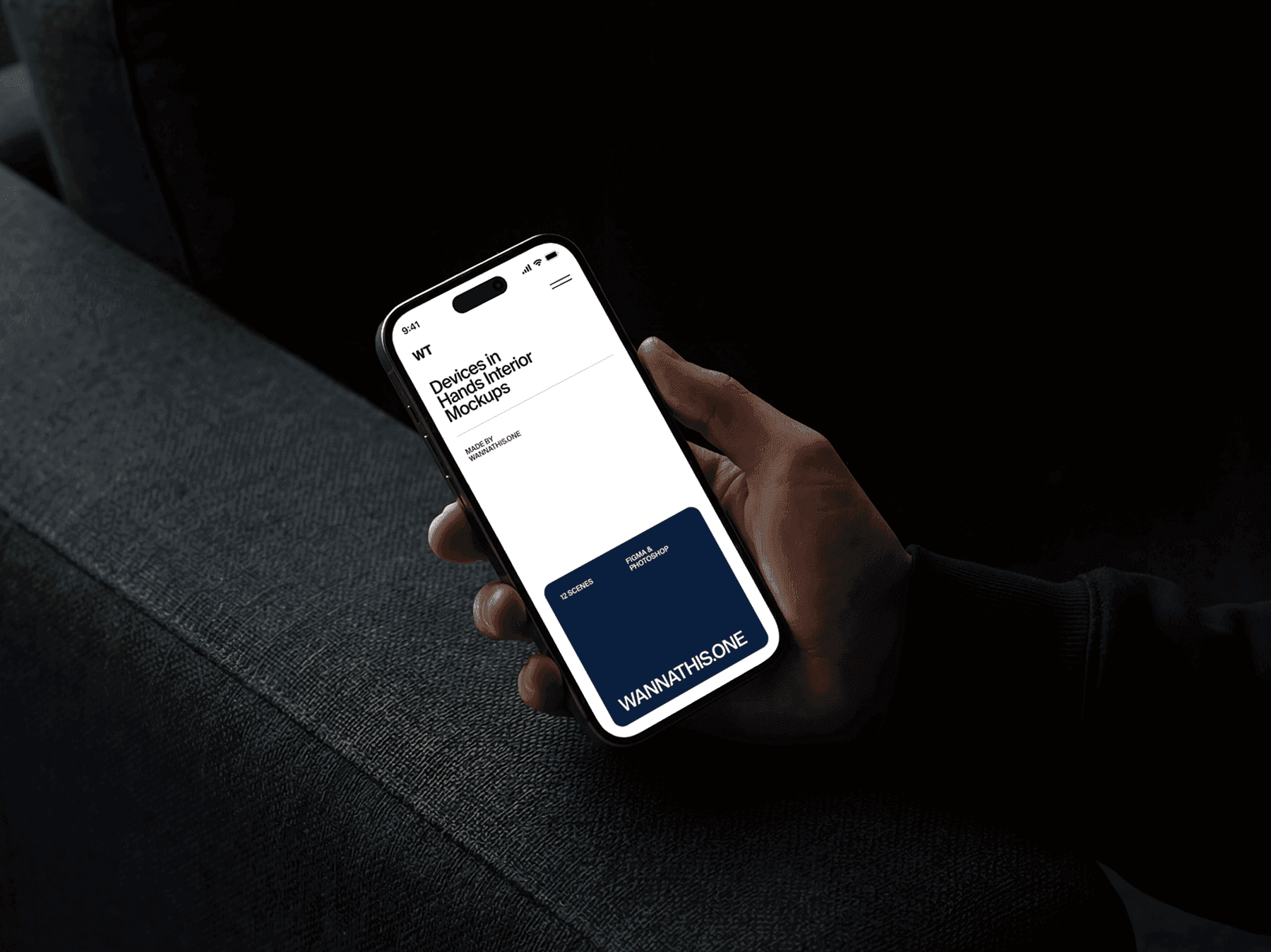 iPhone Mockup em Mão