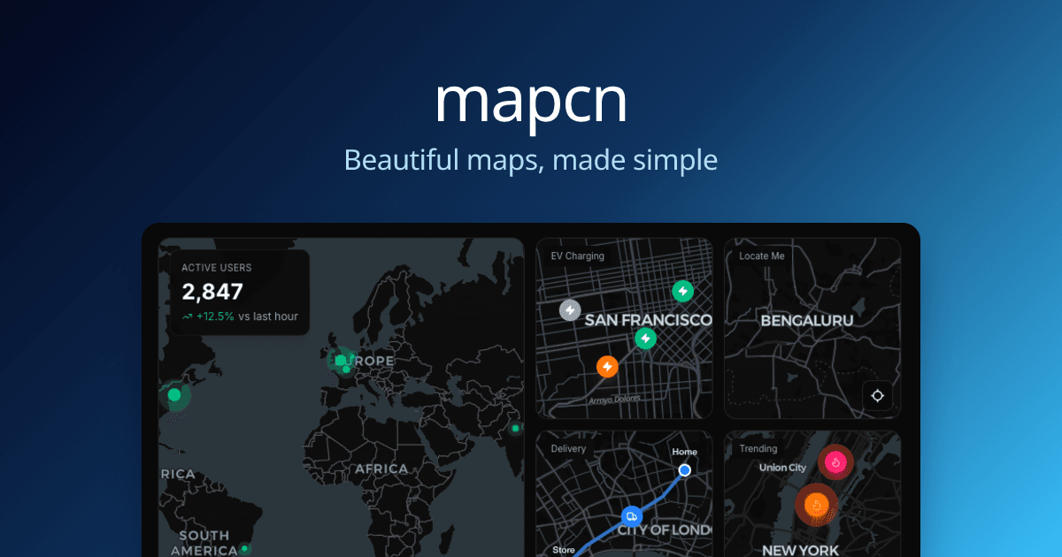 MapCN - Componentes de Mapa para React