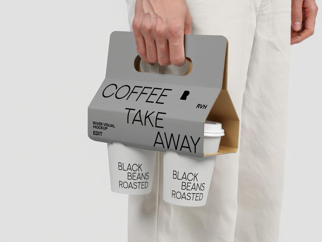 Coffee Branding Take Away Mockup