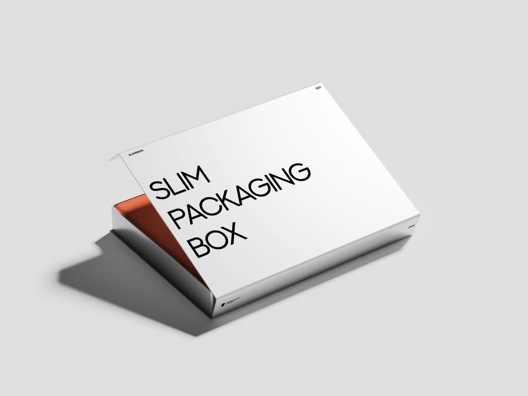 Slim Packaging Box Mockup