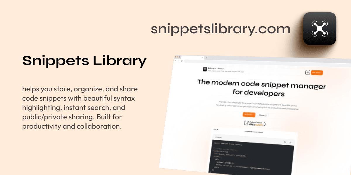 Snippets Library - Gerenciador de Snippets de Código