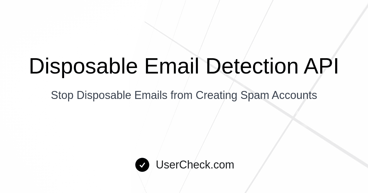 UserCheck API