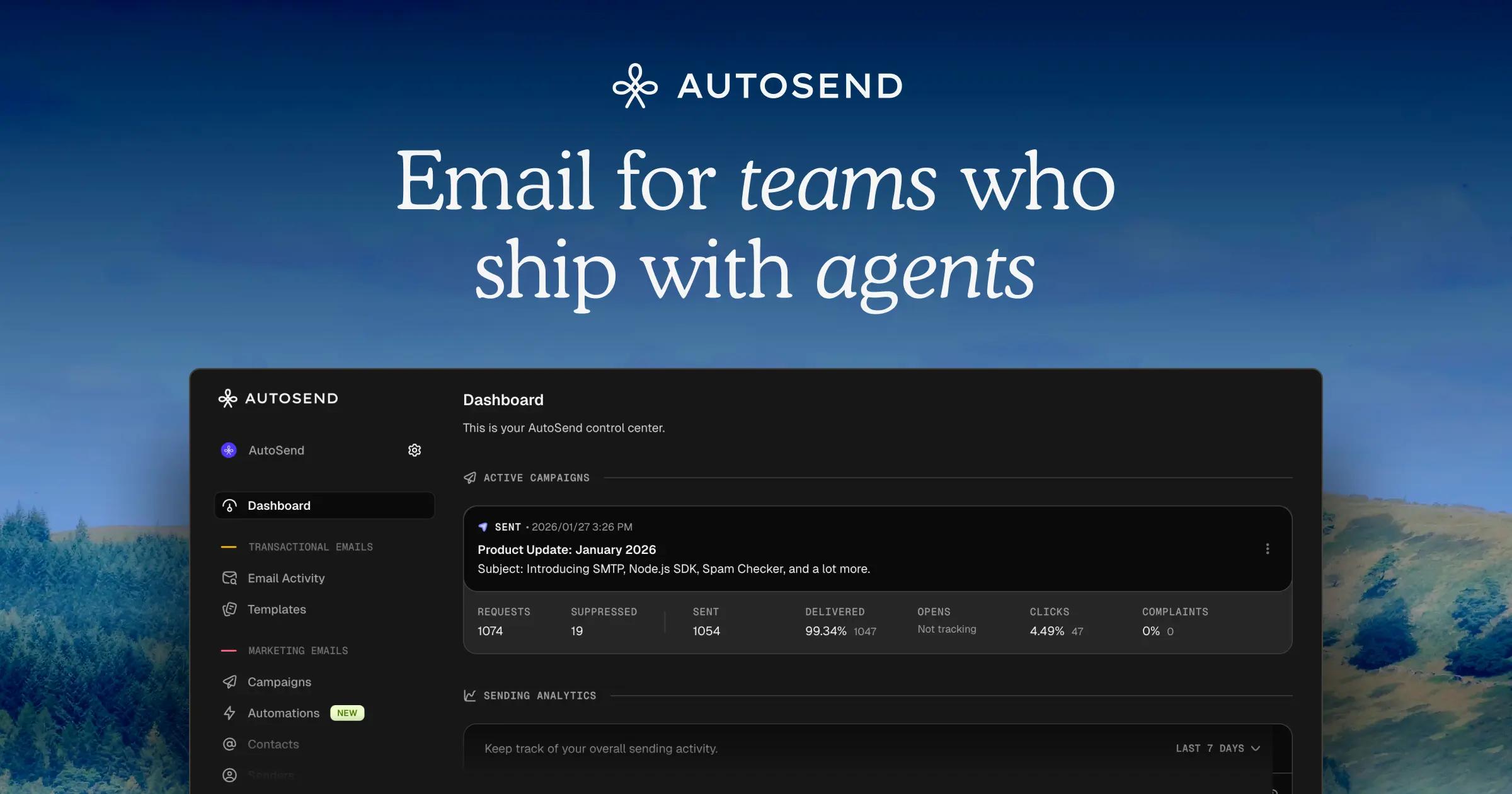AutoSend: Email para Desenvolvedores e Marketers